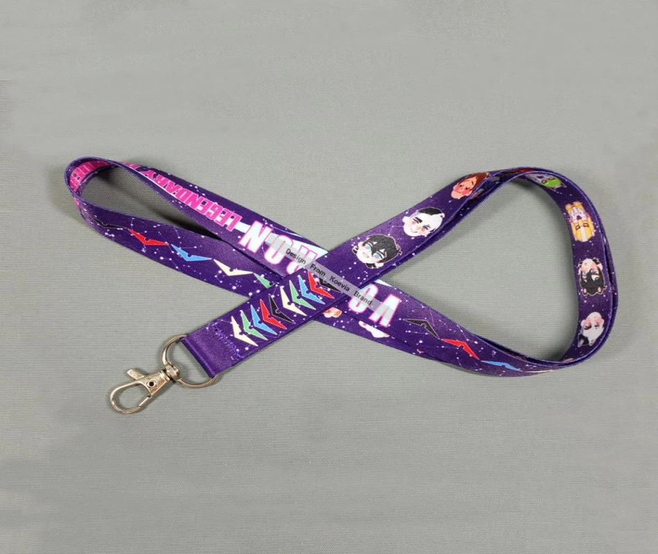 Пользовательские сублимация шнурок с принтом металлические вращающиеся крючки