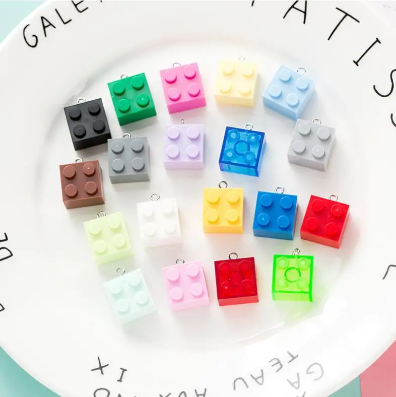 Мини строительные блоки пластиковый Кабошон из смолы с крючком сделай сам
