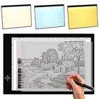 Цифровой графический планшет A4, планшет для рисования со светодиодной подсветкой и шкалой, трехуровневый, с затемнением
