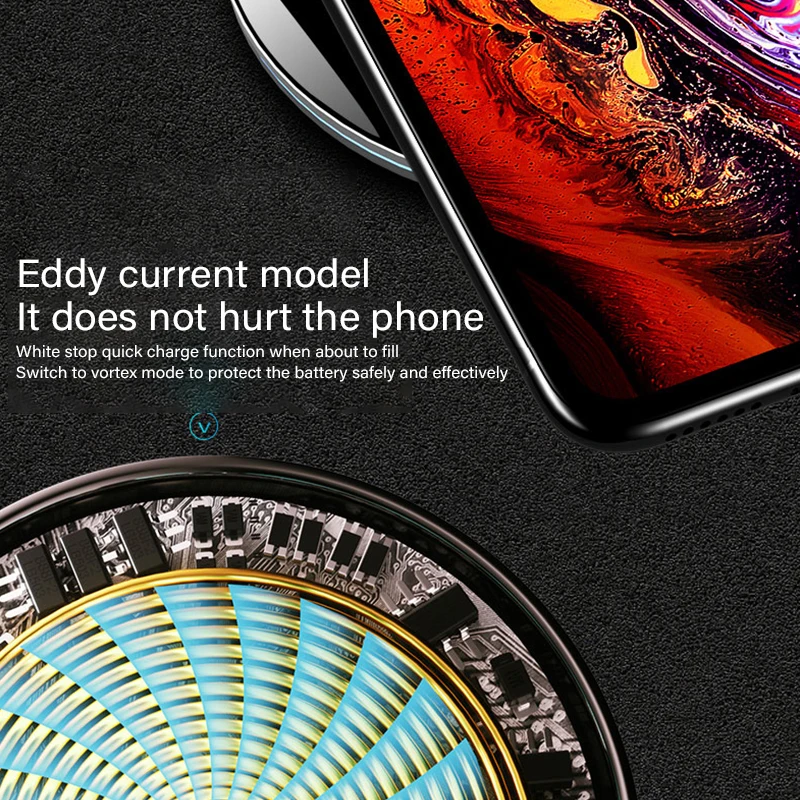 20 Вт Беспроводное зарядное устройство для быстрой зарядки Samsung Galaxy S10 S9