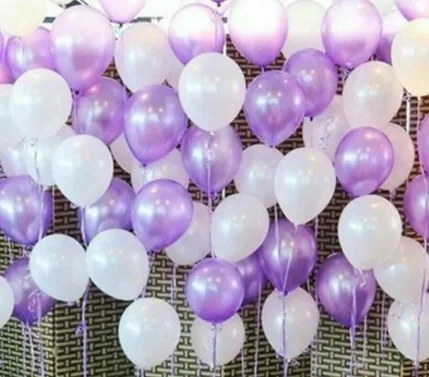 purple white 30 шт./лот 10 дюймов Тиффани золото черный латекс гелиевые шары Свадьба День рождения детский душ вечерние принадлежности для декора детские игрушки Воздушные шары - Цвет: purple white
