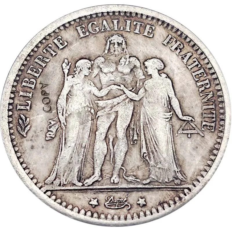 1875 французский монеты Геркулес копия монеты 5 франков коллекционная