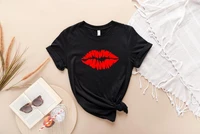 chicken lips red lips kiss valentines day gift for lips kiss cute valentine tshirt fashion casual cotton round neck female y2k