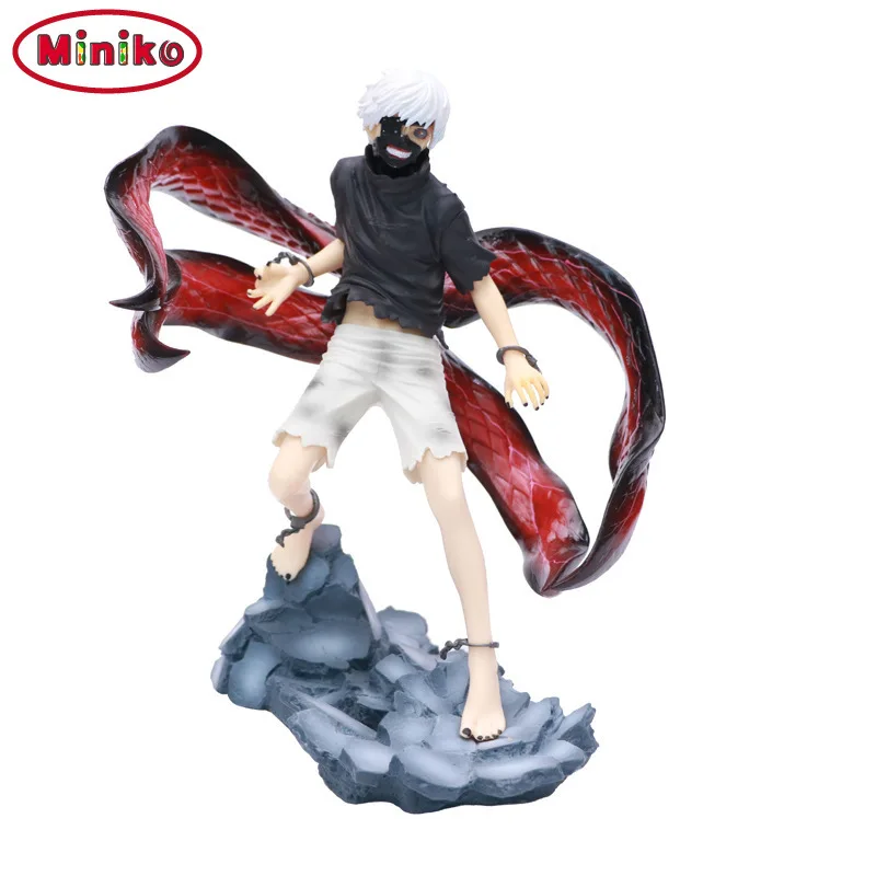 

Miniko 22CM Tokyo Ghoul Action Figure Ken Kaneki PVC Statue Figure Collectible Model Toy Christmas Gift Face Change With Box