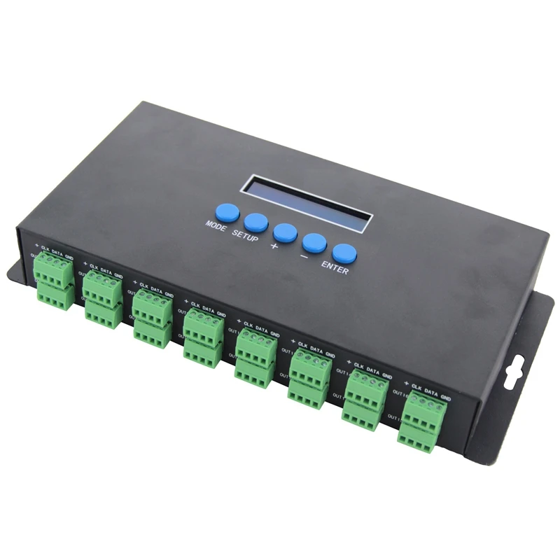 Bc 216 два порта 16 каналов Artnet для Spi / Dmx Ws2811 Ws2812B Sk6812 2801 8806 Led контроллер пикселей 340 16Ch