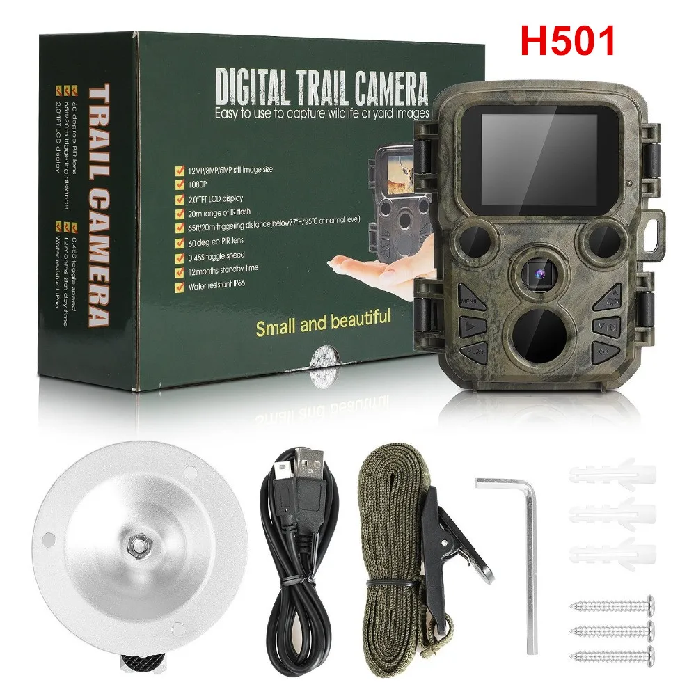 Motion Activated Game Trail Camera H501 16mp 1080p IP66 Waterproof Wildlife Camera Scout guard Night Vision photo traps hunter
