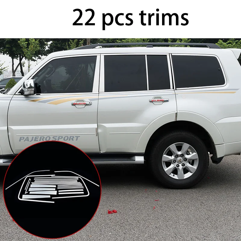 

Отделка из нержавеющей стали для крышки подоконника для mitsubishi pajero 2006-2018 2012 2013 2014 2015 2016 2017 автостайлинг