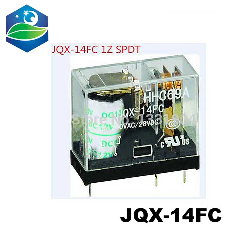

10PCS/LOT SPDT JQX-14FC 10A DC/AC 12V/24V Coil Electromagnetic Power Relay, PCB Mount relay, G2R omrons,5 pins