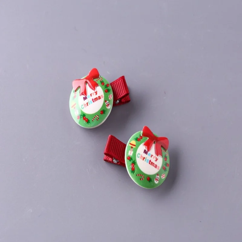 2Pcs Women Girls Cute Christmas Hairpins Hair Clip Bands Cartoon Headwear Kids Barrettes Charm Jewelry Gift Accessories |