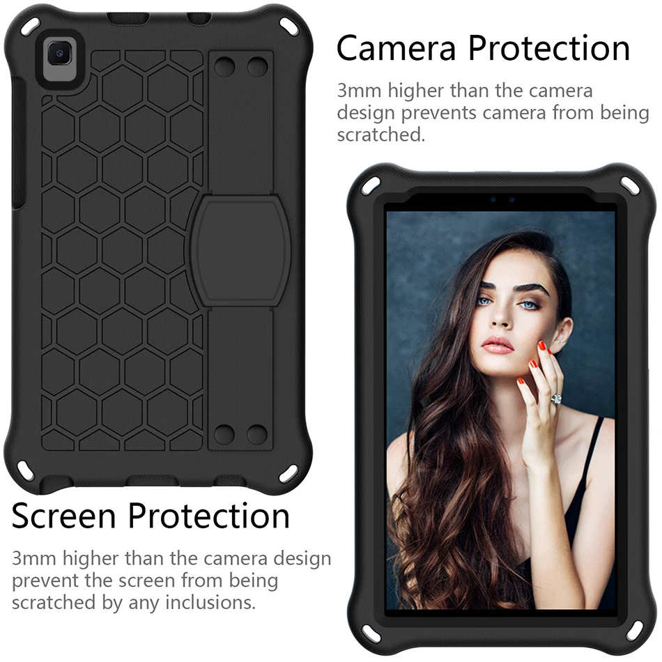 

Shockproof Case with Shoulder Strap for Samsung Galaxy Tab A7 Lite Kids Case T220 T225 EVA Protective Cover