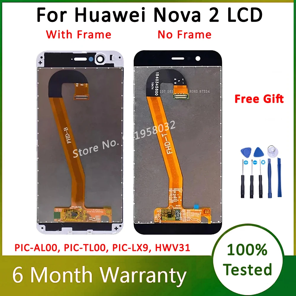 ЖК-дисплей 5 0 дюйма для Huawei Nova 2 сенсорный экран с дигитайзером и стеклянной