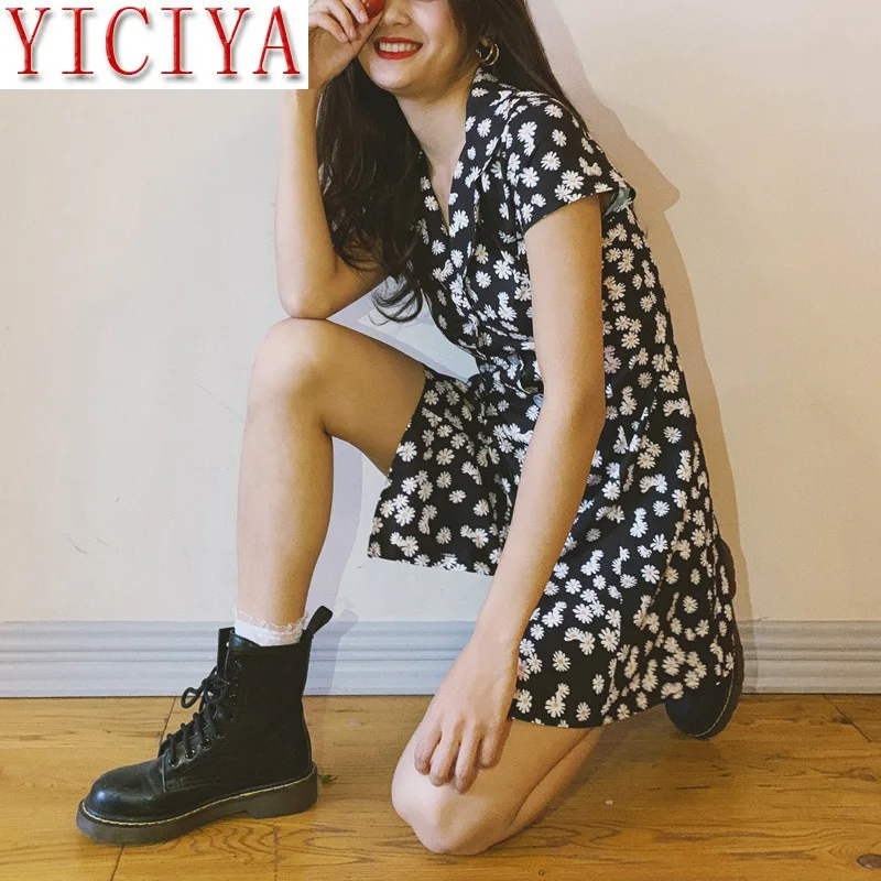 Сексуальное винтажное богемное платье 2020 летнее пляжное Элегантное на пуговицах