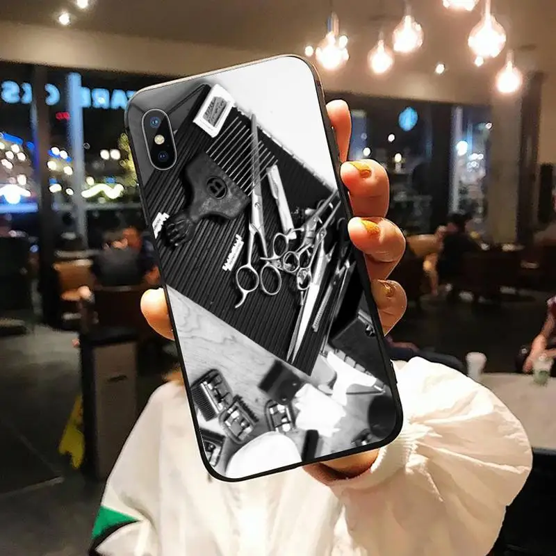 

Barber Shop Hair Stylist tools Phone Cases for iPhone 11 12 pro XS MAX 8 7 6 6S Plus X 5S SE 2020 XR