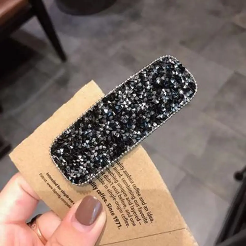 Square Black 1 шт. квадратная капля Bling хрустальные шпильки для волос головные уборы для женщин девушек Стразы заколки невидимки для волос заколка аксессуары - Цвет: Square Black
