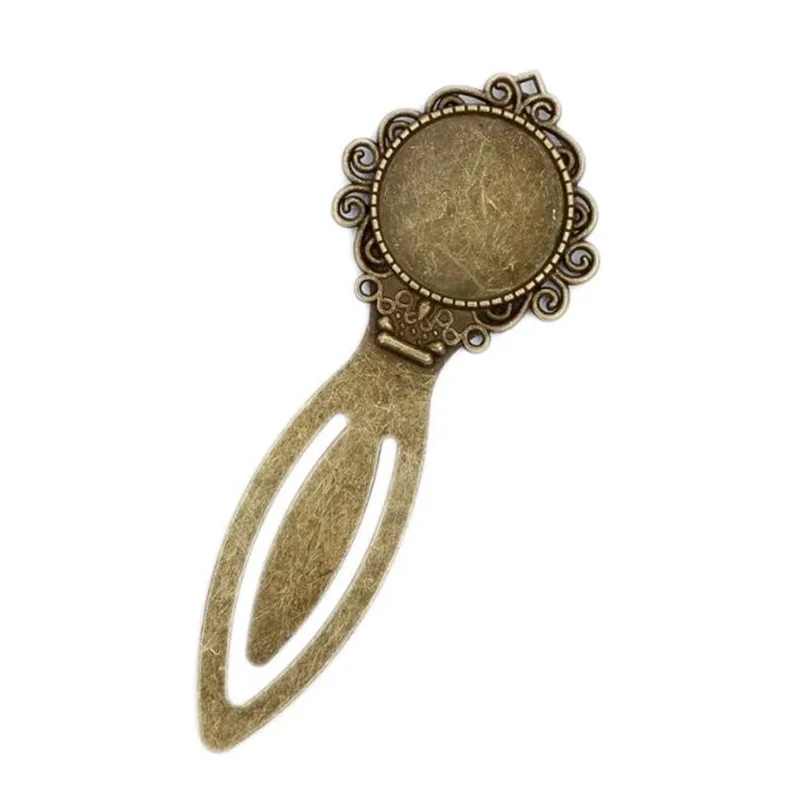 10 stücke Antike Bronze Cabochon Basis Lünette Trays Lesezeichen Glas Anhänger Einstellung Dome für DIY Charme Punk Schmuck Machen Zubehör – Detail 5