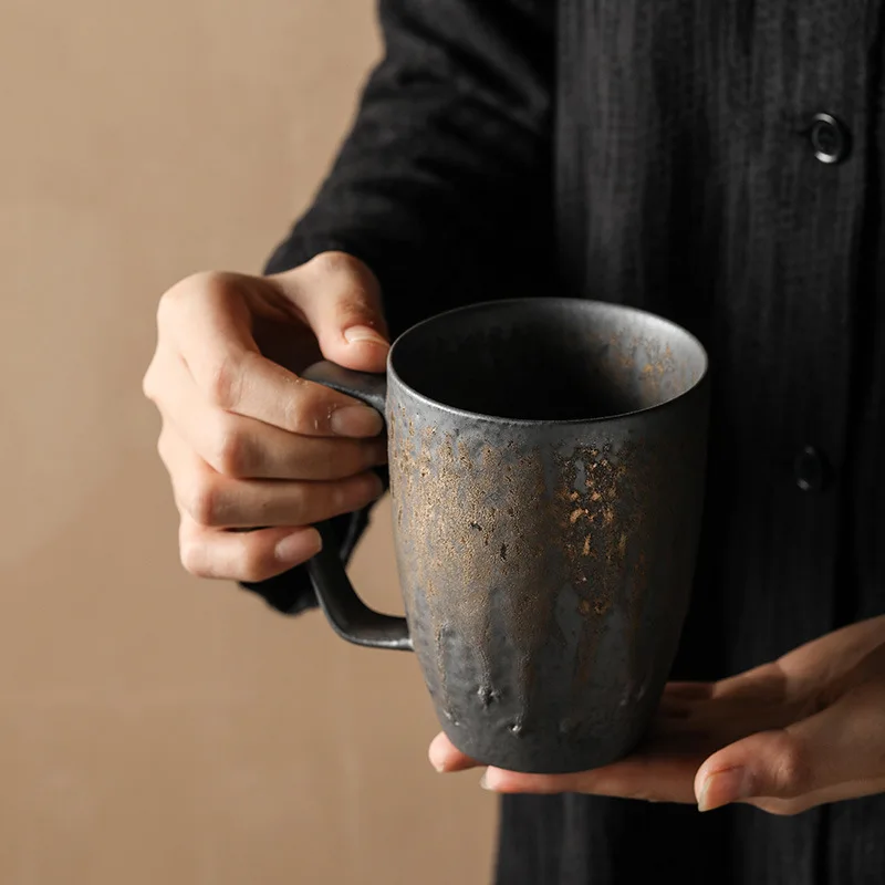

Gift Creative Handmade Mug Ceramic Espresso Travel Coffee Reusable Cup Tea Office Porcelain Taza Desayuno Coffeeware DL60MK