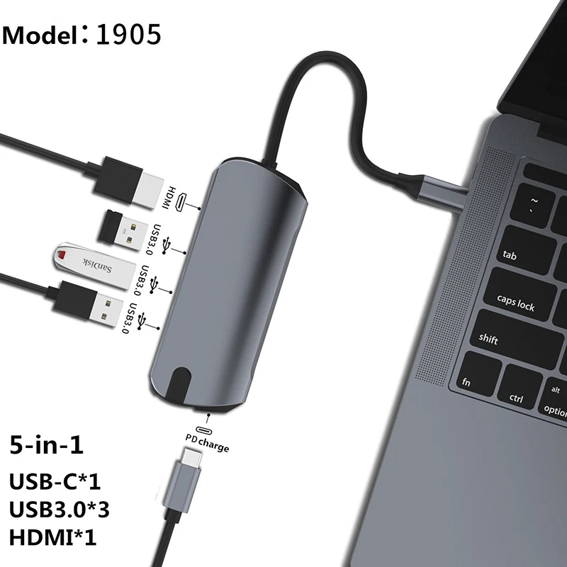 USB разветвитель Концентратор USB type C с HDMI RJ45 PD зарядка SD кард-ридер USB C концентратор Type C Plitter для Macbook Pro Аксессуары для ноутбуков мультихаб ноутбук аксессуары Multi HUB комплектующие для пк