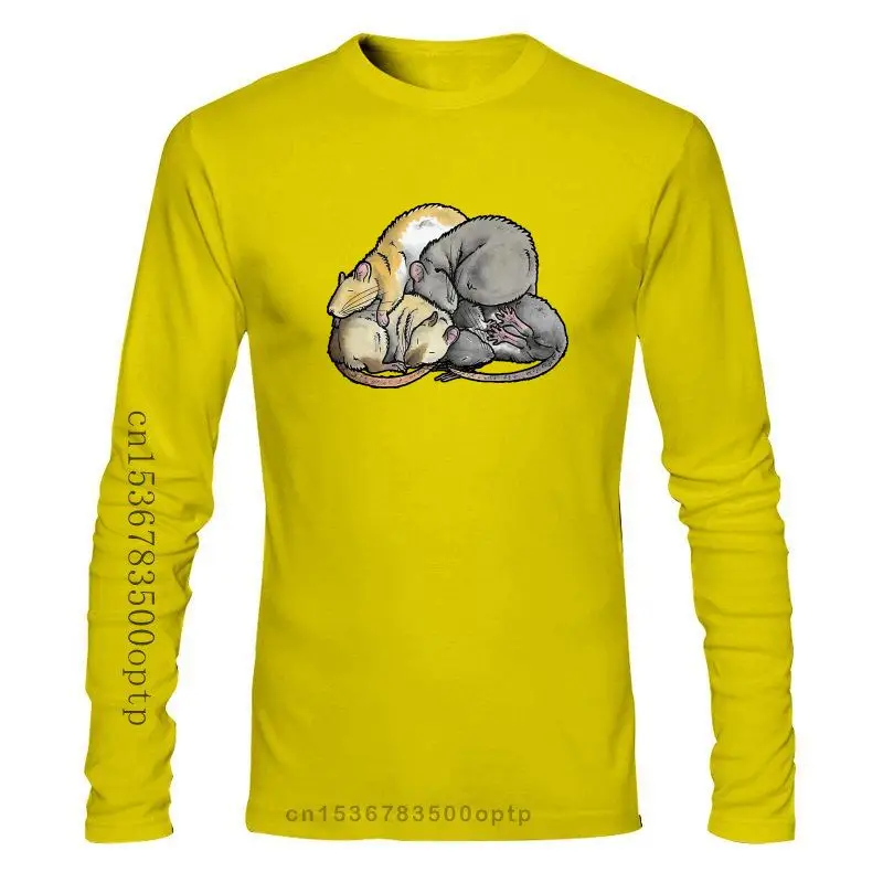 

Мужская футболка с коротким рукавом, Спящая куча крыс, футболка с одним вырезом, женская футболка