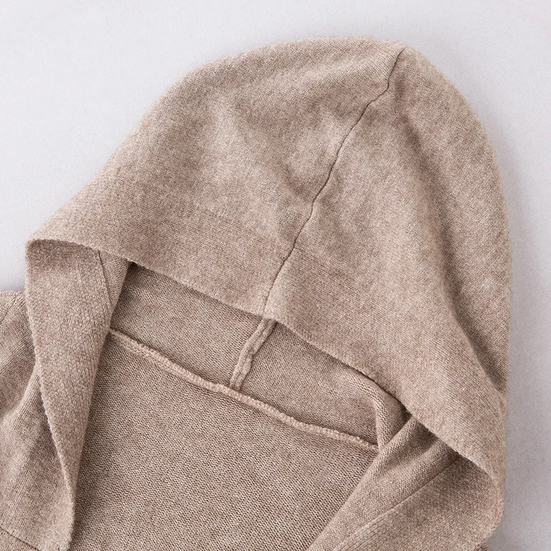 

BARESKIY Cardigan Jacket Women's Long Spring and Autumn Hooded Sweater 2019 New Long Sleeve Sweater Korean Women's Wear