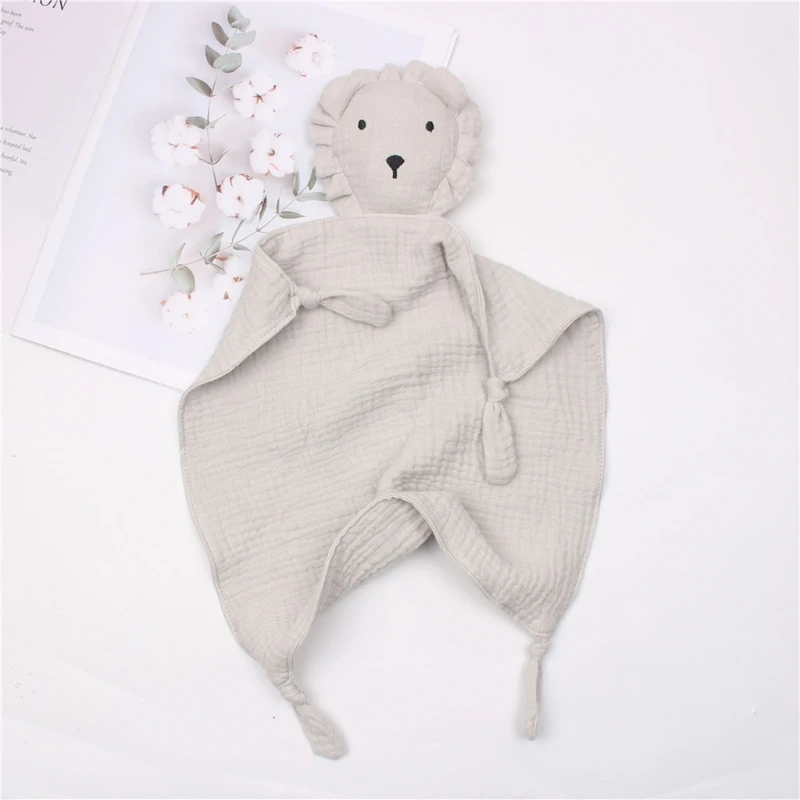 Baby Soother Appease Towel Bib Soft Animal Lion Doll Teether Infants Comfort Sleeping Nursing Cuddling Blanket Toys | Мать и ребенок