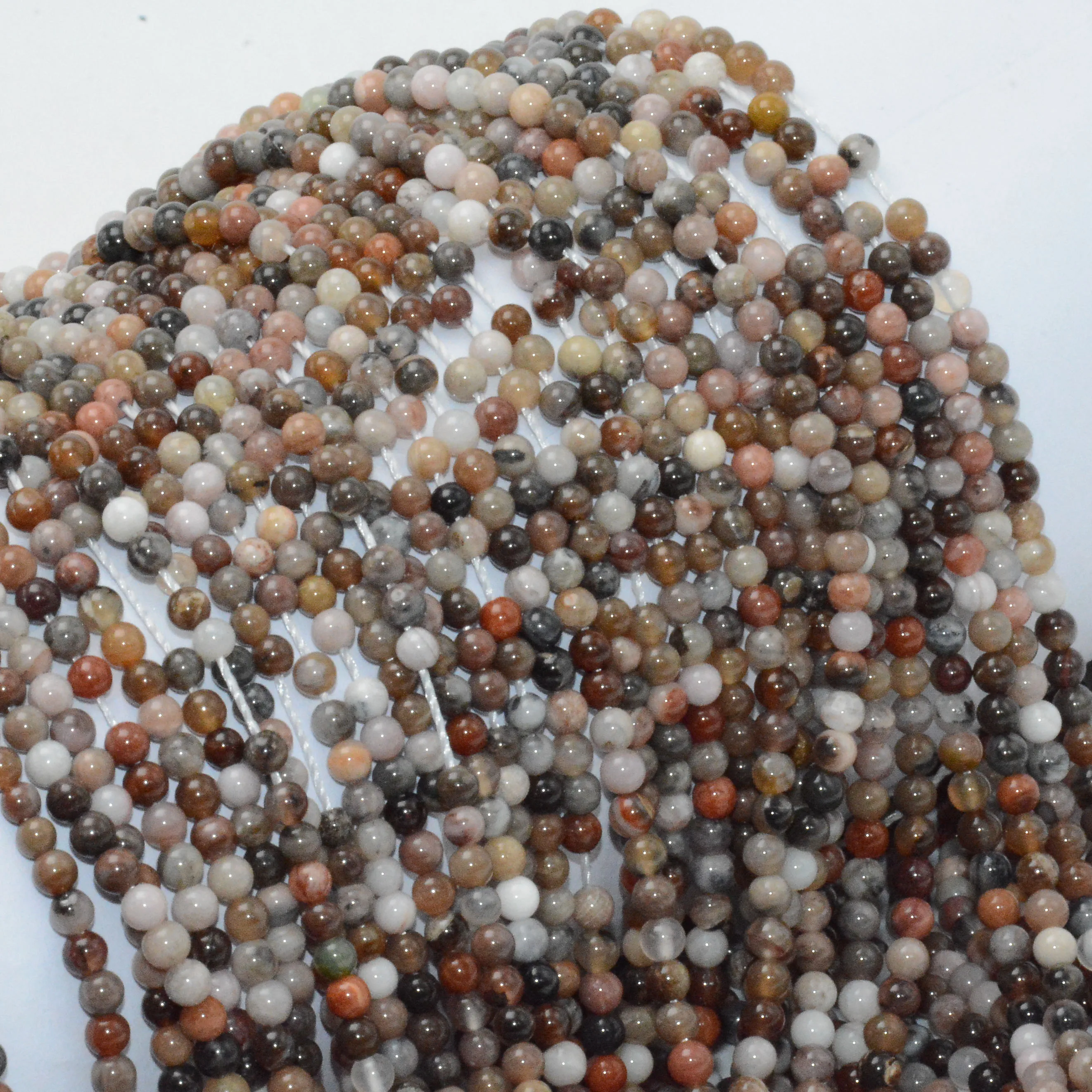 Натуральный Африканский пертрифицированный камень из дерева круглые бусины 3 мм