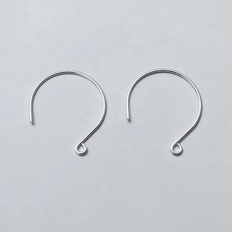 

2 шт./лот, сережки из стерлингового серебра 925 пробы, крючки, полуфабрикаты, 9 форм, цельные серебряные соединители, женские ушные крючки, аксе...