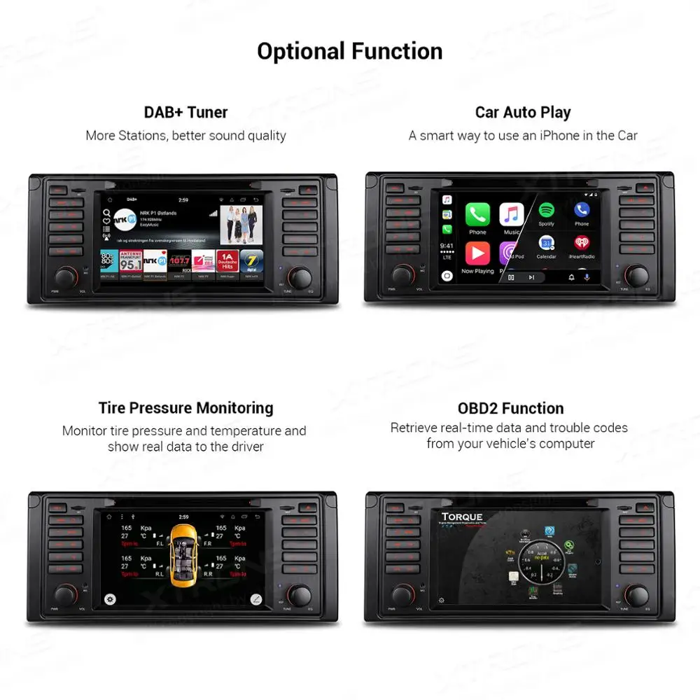 XTRONS 7 &quotAndroid 9 0 автомобильный стерео радио dvd плеер gps навигация OBD DAB DVR для BMW E39 1995