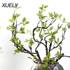 Реалистичные искусственные ветки дерева с зелеными листьями для свадьбы, офиса, украшение для дома, имитация ветки, искусственные цветы, 78 см