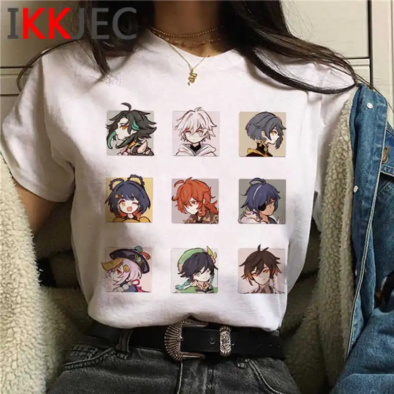 

Genshin Impact tshirt male graphic tees casual couple 2021 harajuku summer top top tees tumblr harajuku