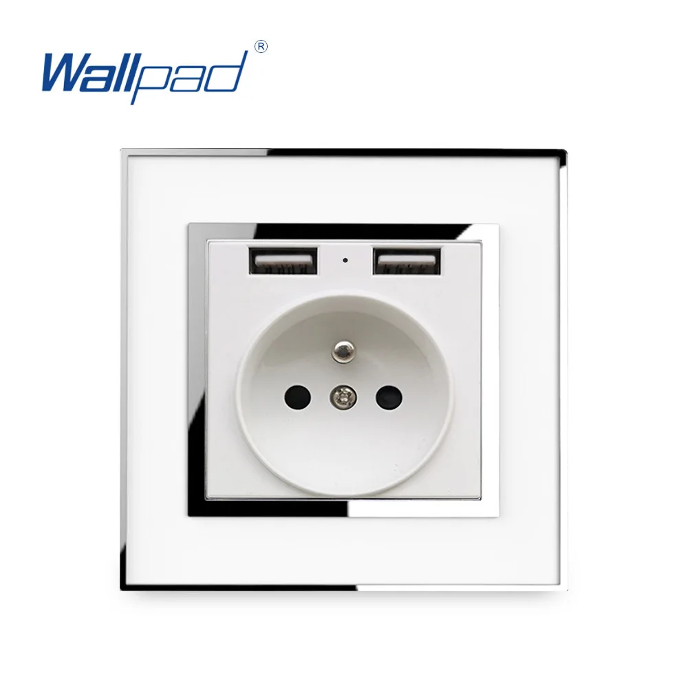 Европейская розетка с USB Wallpad акриловая панель 16 А Настенная электрическая