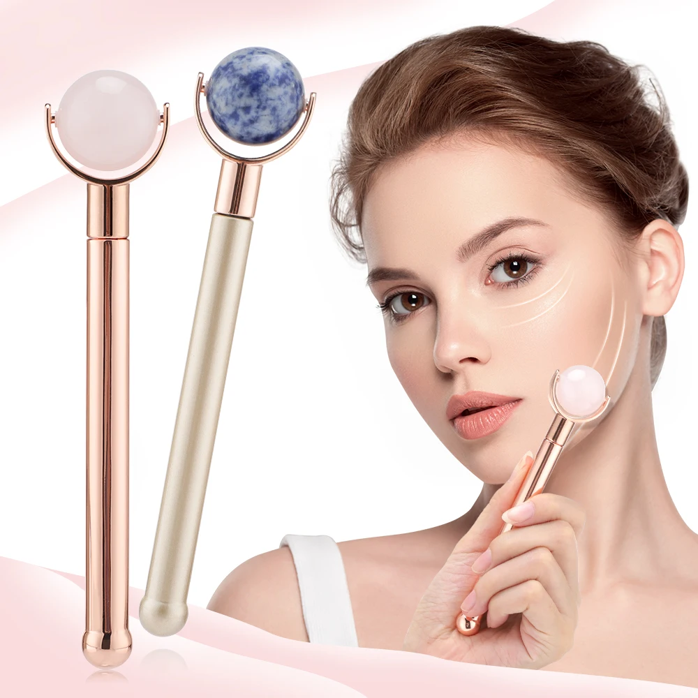 

Jade Beauty Stick Single Ball Jade Roller Face Lift Massager Lollipop Massage Roller Slimming Face Jade Push Facial Eyes Stick