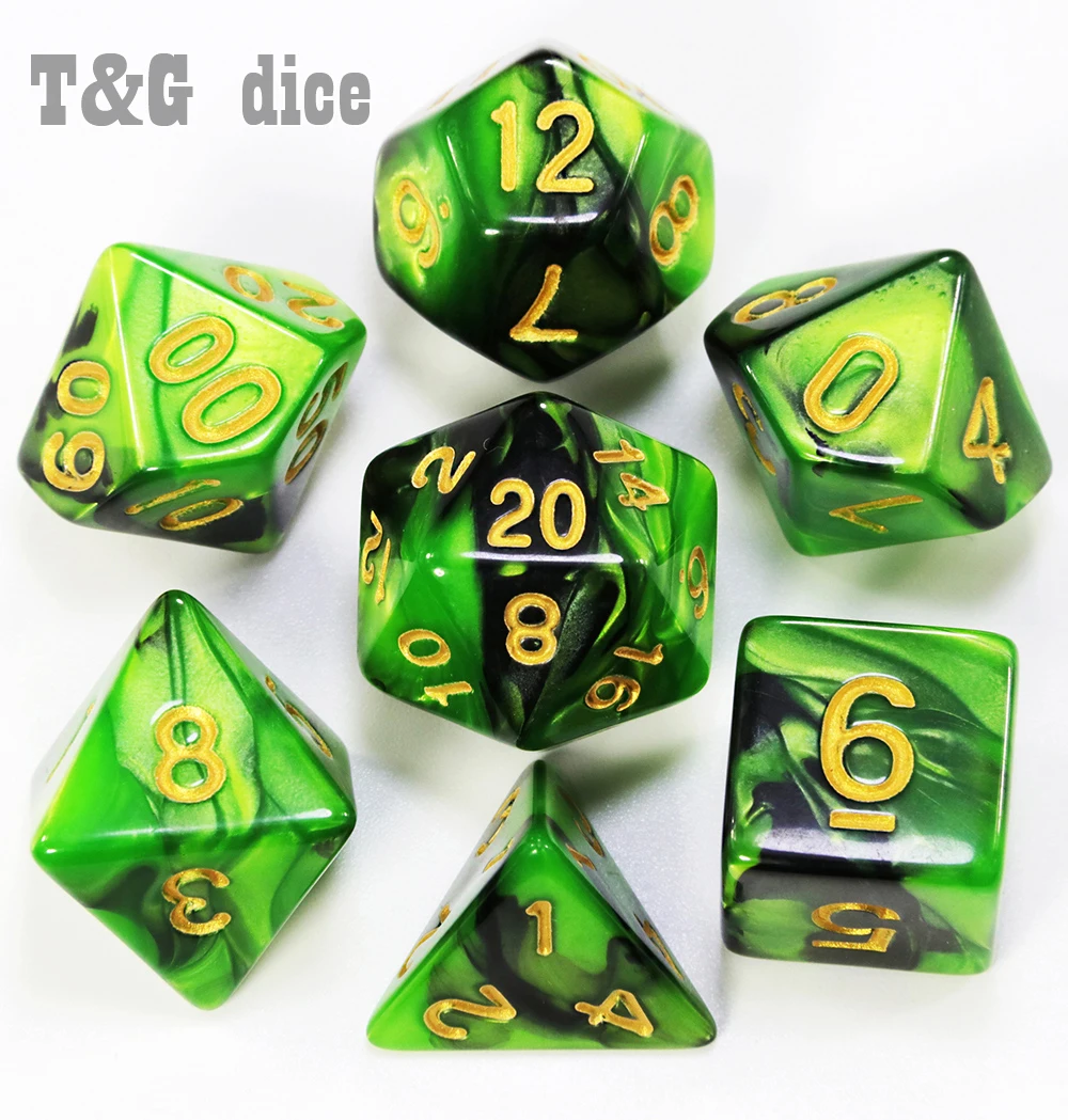 7 шт./компл. ролевая игра dnd настольная Dnd Два цвета специальная игральная кость