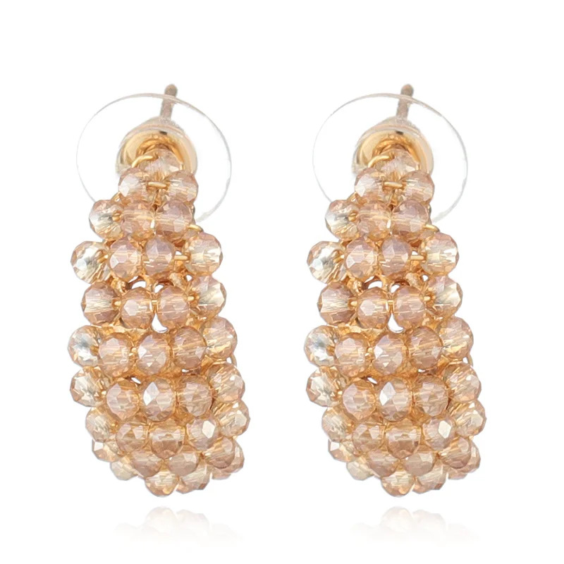 Trend simple retro style bohemian crystal earrings DIY women's clothes decoration statement fashion jewelry | Украшения и