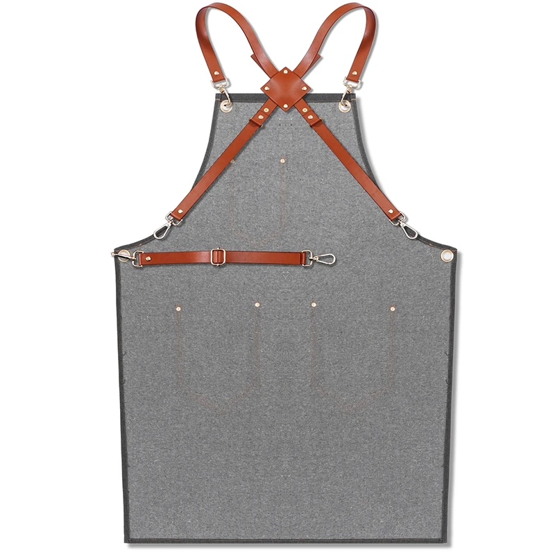 Denim BBQ Cleaning Apron Cooking Kitchen Bib Chef Florist Bartender Neutral Cowboy Antifouling Waiter | Дом и сад