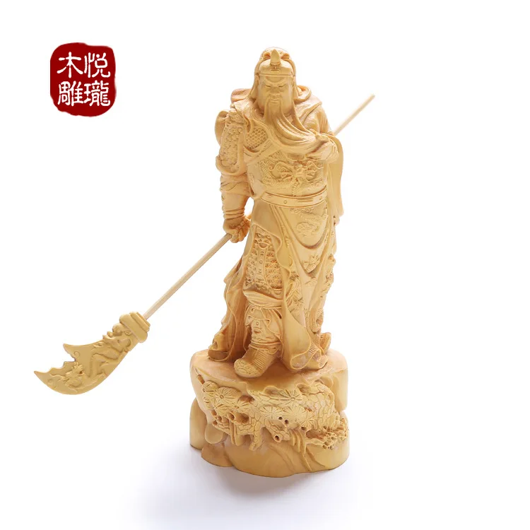 Древесная резьба по дереву старинный китайский военный командир Гуань Юй