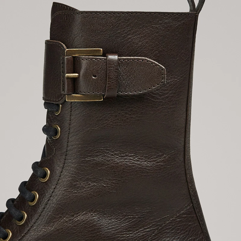 Увядшие Высокие Ботинки Martin в английском ретро стиле из воловьей кожи на мягкой
