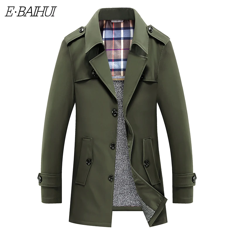 

Пальто мужское шерстяное, однобортное, повседневное, длинное