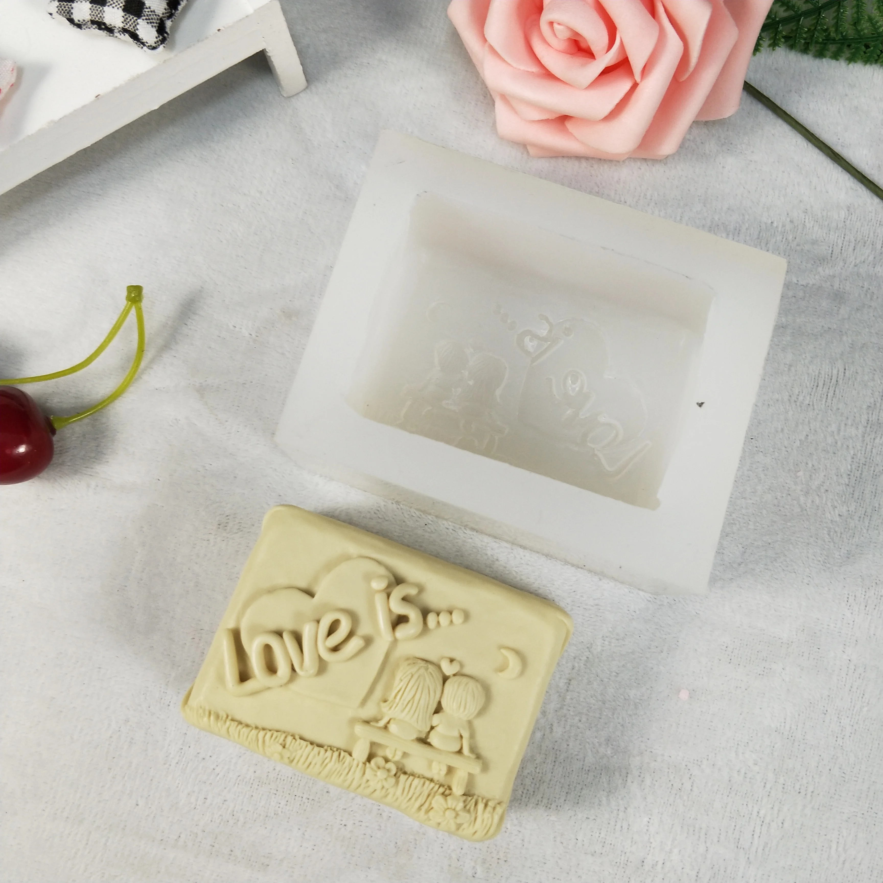 Форма QT0258 PRZY силиконовые парные формы для мыла гипсовая форма шоколада свечи