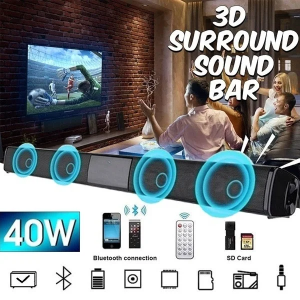 Новинка 2021 Беспроводная Bluetooth звуковая панель 330/550 мм стереоколонка домашний