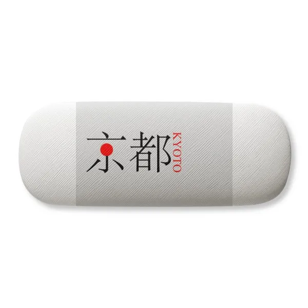 

Kyoto Japaness City Name Red Sun Flag Glasses Case Eyeglasses Clam Shell Holder Storage Box