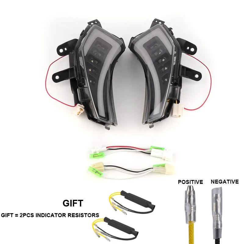 Front Signal Lights Для Tmax 530 светодиодный светильник s Передний Задний задний тормозной светильник Светодиодные указатели поворота Задний светильник для YAMAHA Tmax 530 2012 - Цвет: Front Signal Lights