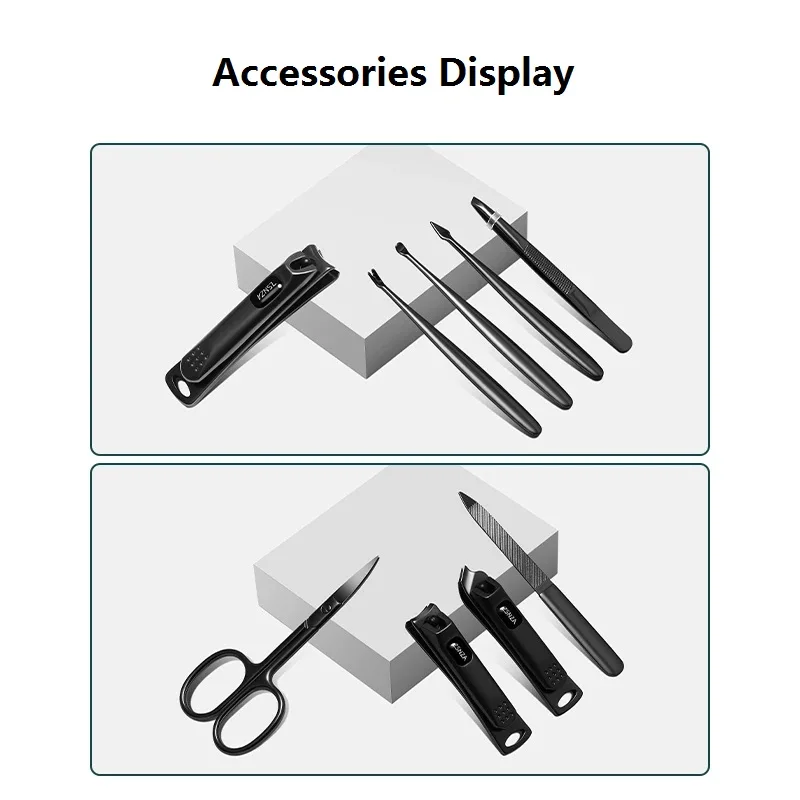 Набор для маникюра 9 в 1 щипцы ногтей кусачки кутикулы профессиональные Ножницы