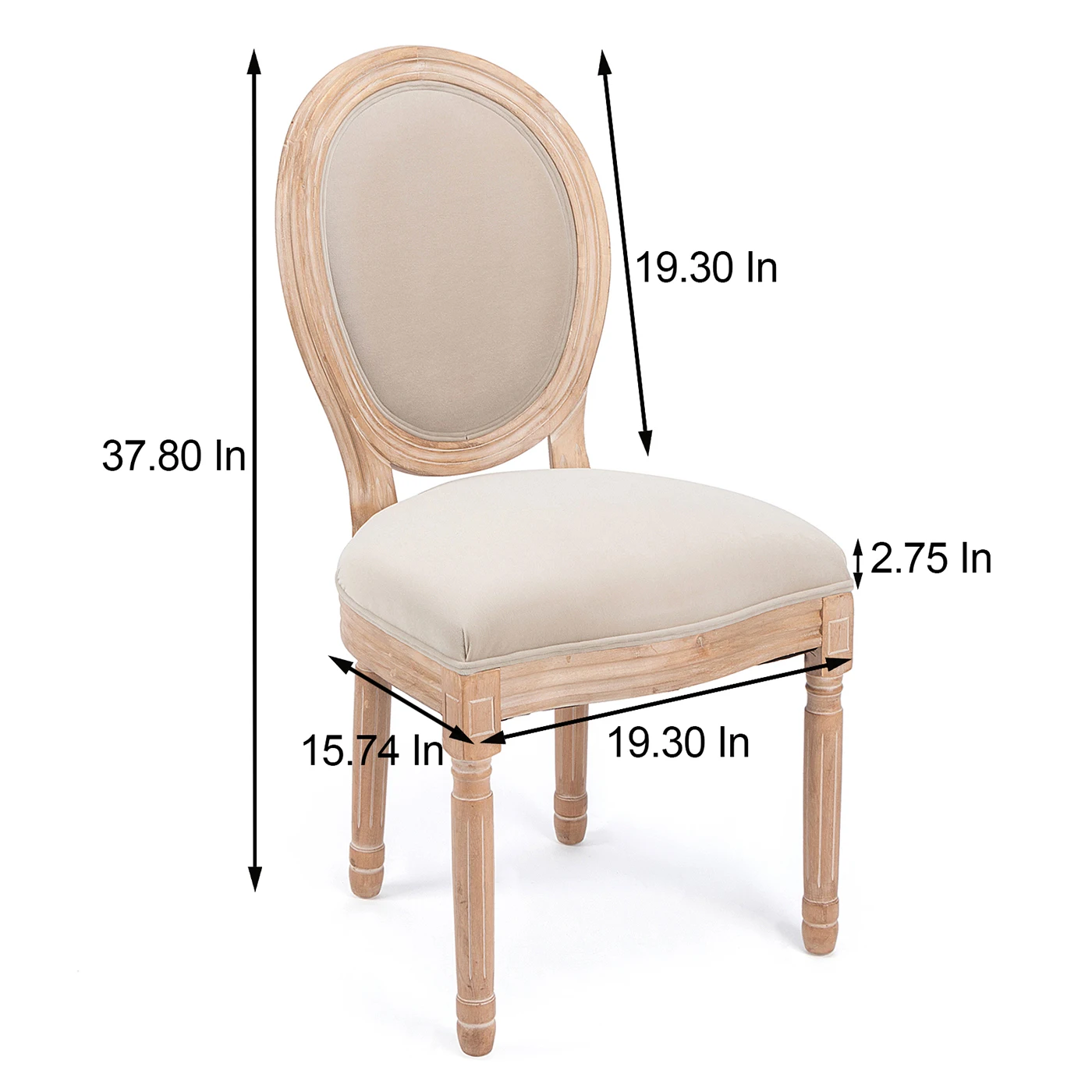 

Dining chair French vintage distressed chair farmhouse brown wooden legs elegant tufted kitchen chair upholstered dining chair