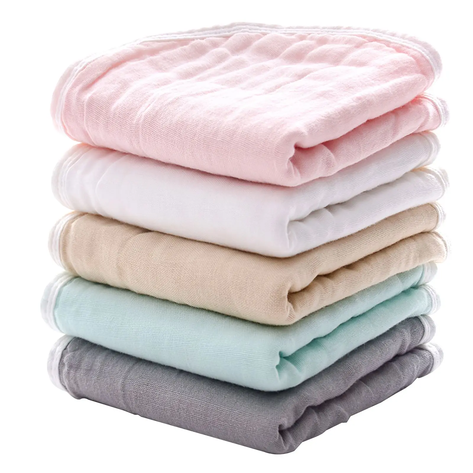 

5 шт., муслиновые салфетки для новорожденных, разные цвета