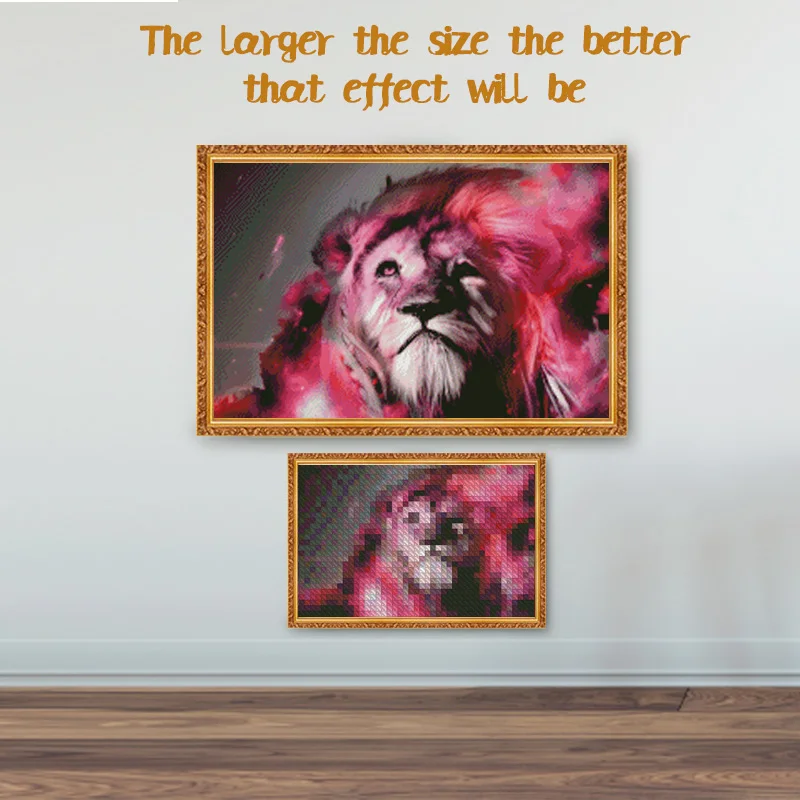 

Diamond Painting 5D Animal Lion Rhinestones Art Diamond Embroidery Cross Stitch Animals Handwork Hobby Gift Home Decor