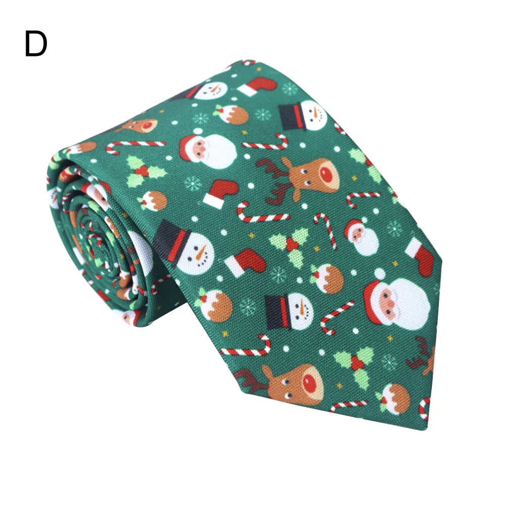 Рождество унисекс Снеговик Санта Лось галстук с принтом шейный костюм вечерние