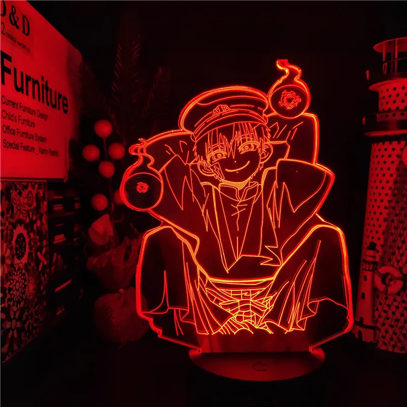 

Toilet-Bound 3D Lamp Hanako Kun LED Night Light Home Decoration Lampara Bedroom Decor Lighting Anime Figure Manga Lights Neon