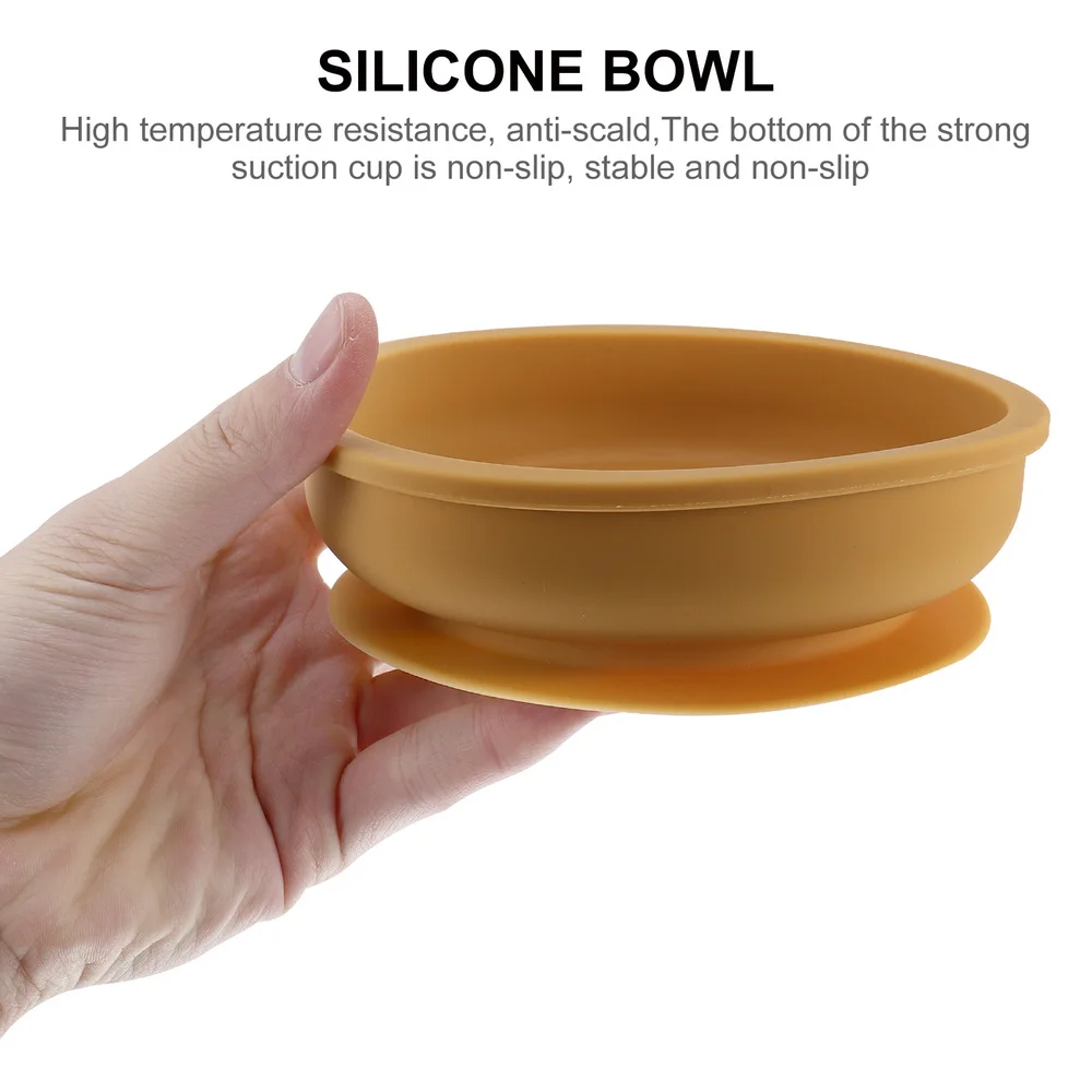 

Integrated Suction Bowl Baby Eating Training Bowl Practical Silicone Bowl