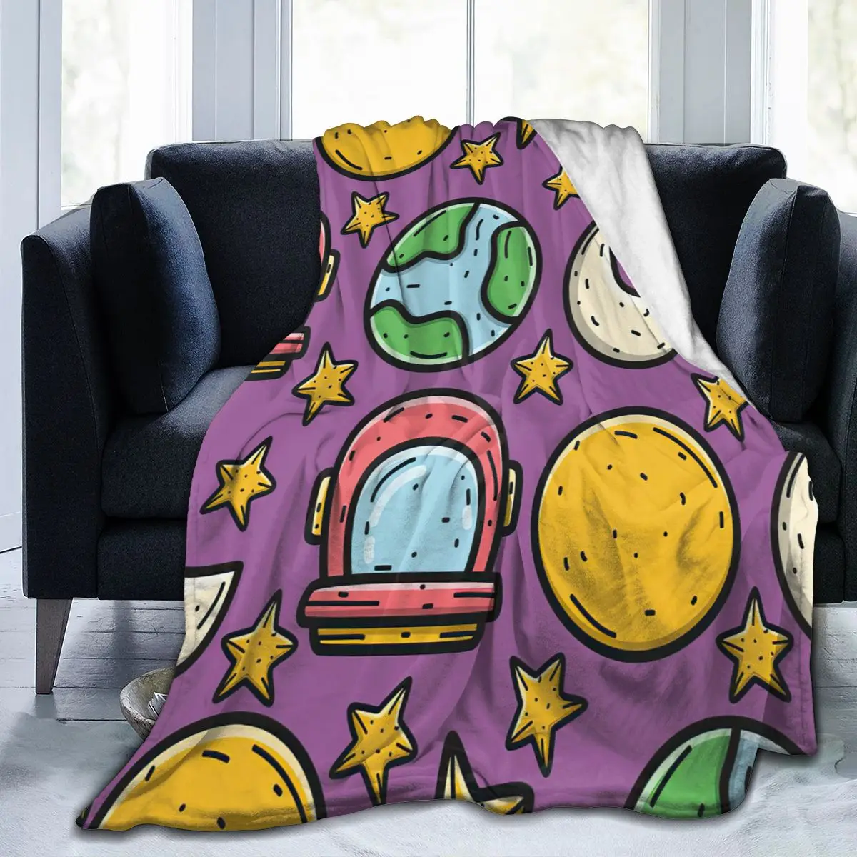 

Super Soft Sofa Blanket Plaid Bedroom Decorative 07 Collage Sublimation Cartoon Animation Bedding Flannel Adults