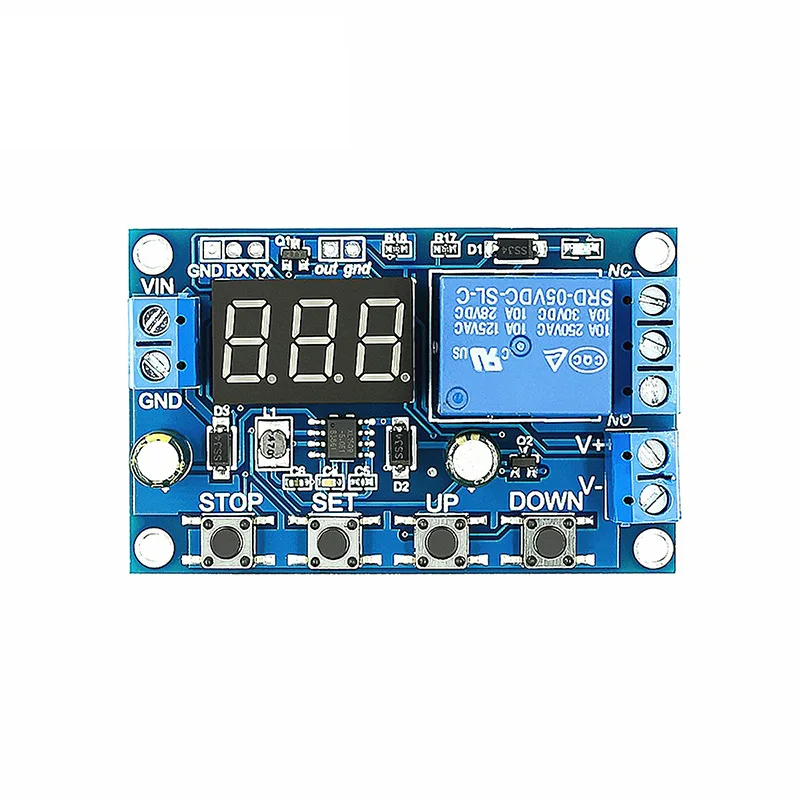 

Battery charging and discharging module, integrated voltmeter, timing charging and discharging with communication function